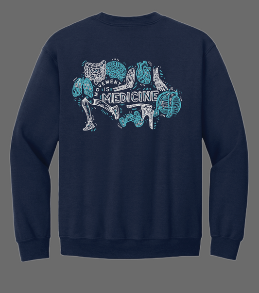 NRH Rehab "Movement is Medicine" Design Sweatshirt (navy)