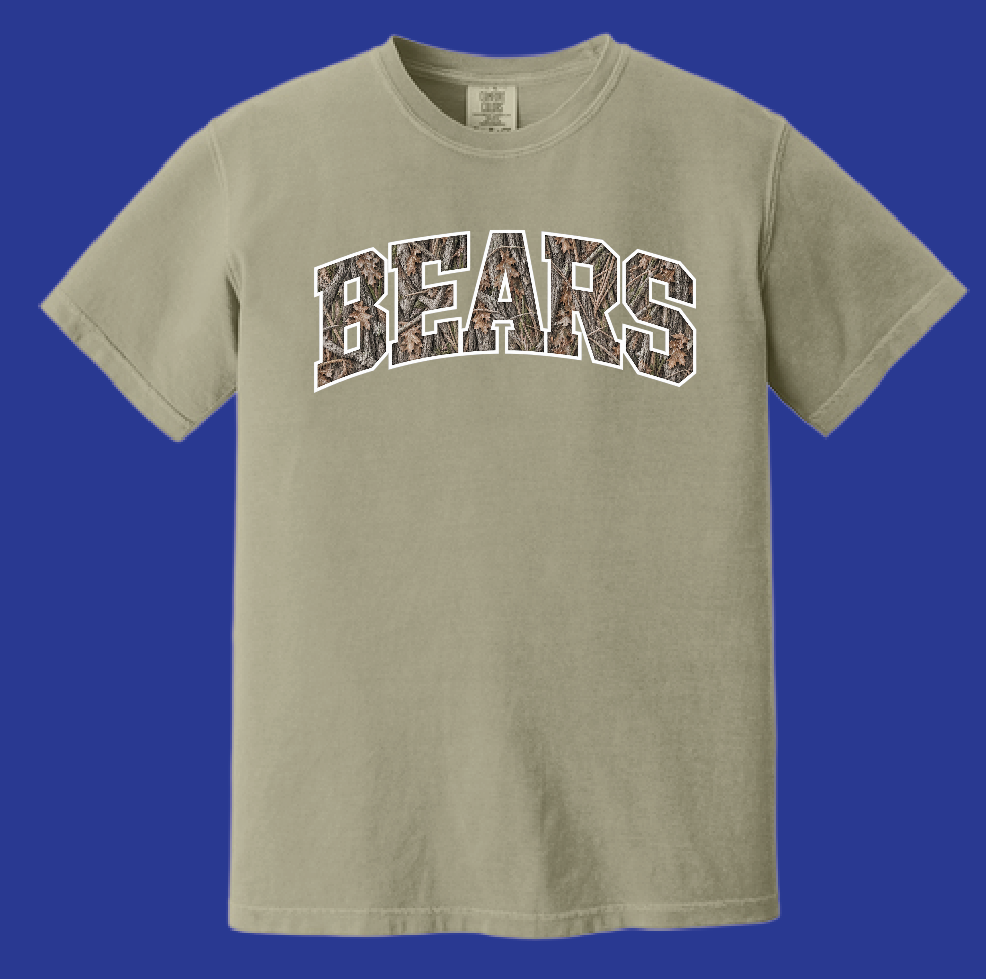 Noble Soccer "Bears Camo" Design Comfort Colors S/S T-shirt (khaki)