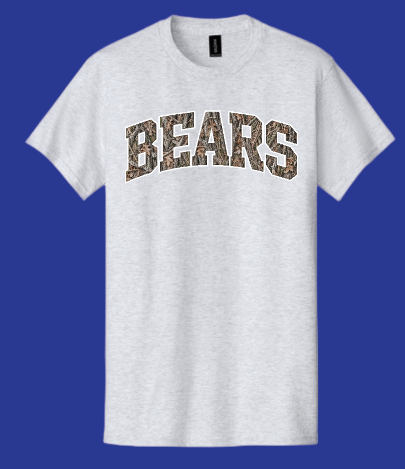 Noble Soccer "Bears Camo" Design Gildan S/S T-shirt