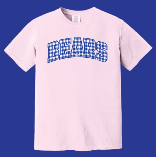 Noble Soccer "Gingham Print" Design Comfort Colors S/S T-shirt (pink)