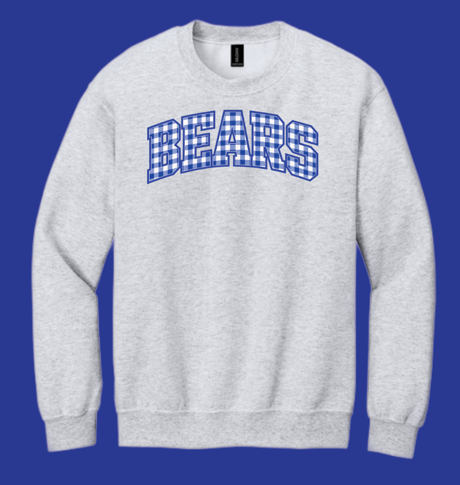 Noble Soccer "Gingham Print" Design Crewneck Sweatshirt