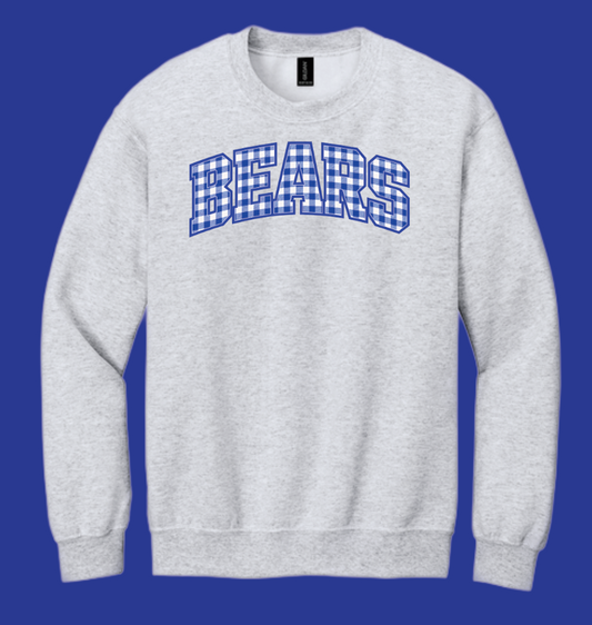 Noble Soccer "Gingham Print" Design Crewneck Sweatshirt