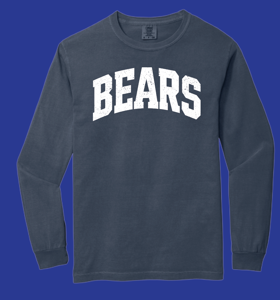 Noble Soccer "Distressed" Design Comfort Colors L/S T-shirt (navy)