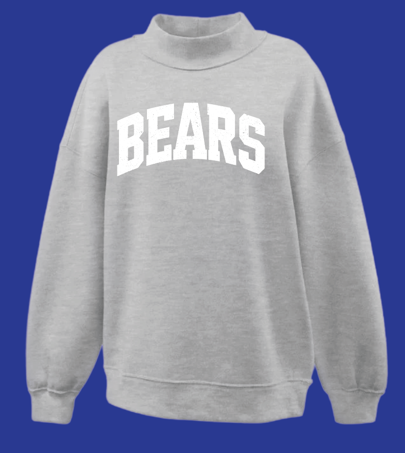 Noble Soccer "Distressed" Design Mock Neck Sweatshirt (women's)