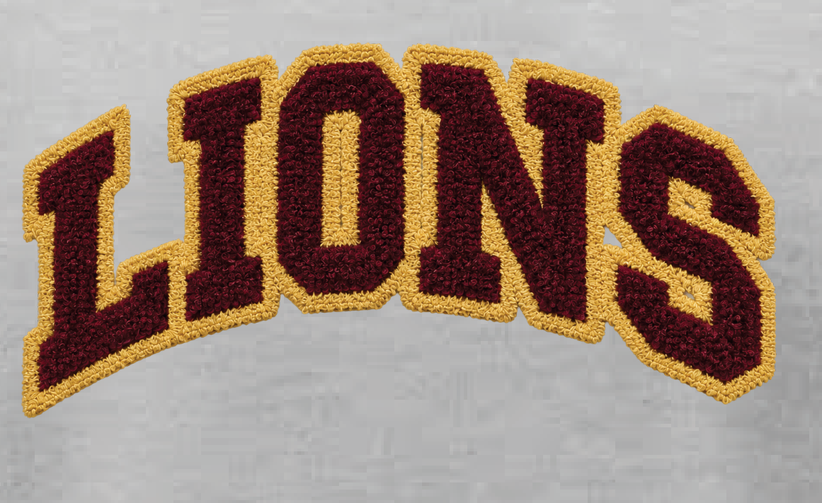 Blanchard PTO "Chenille Lions" Design Mock Neck Sweatshirt