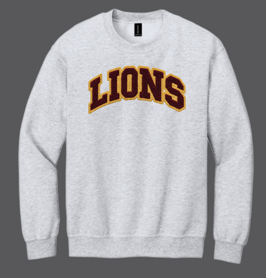 Blanchard PTO "Chenille Lions" Design Crewneck Sweatshirt