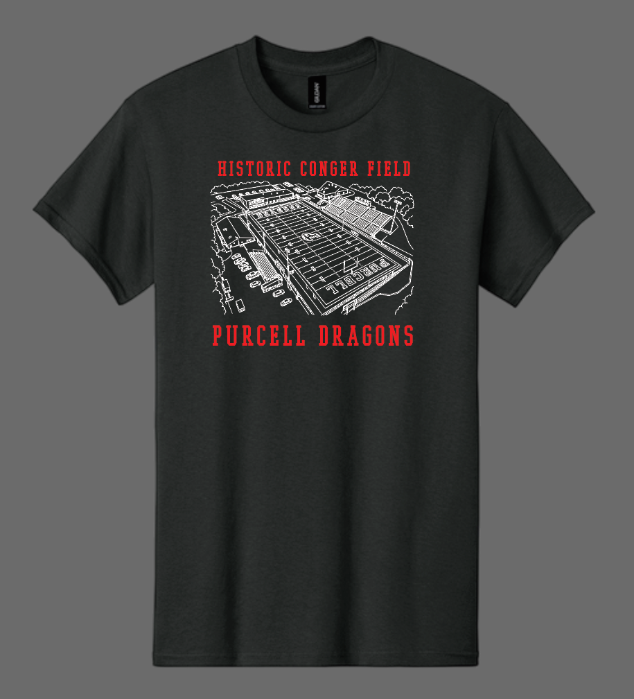 Purcell Band "Line Drawing Field" Design Gildan S/S T-shirt (black)