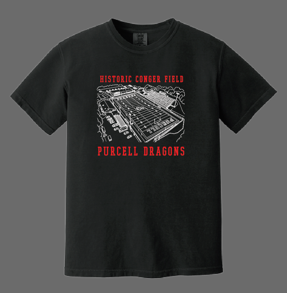 Purcell Band "Line Drawing Field" Design Comfort Colors S/S T-shirt (black)