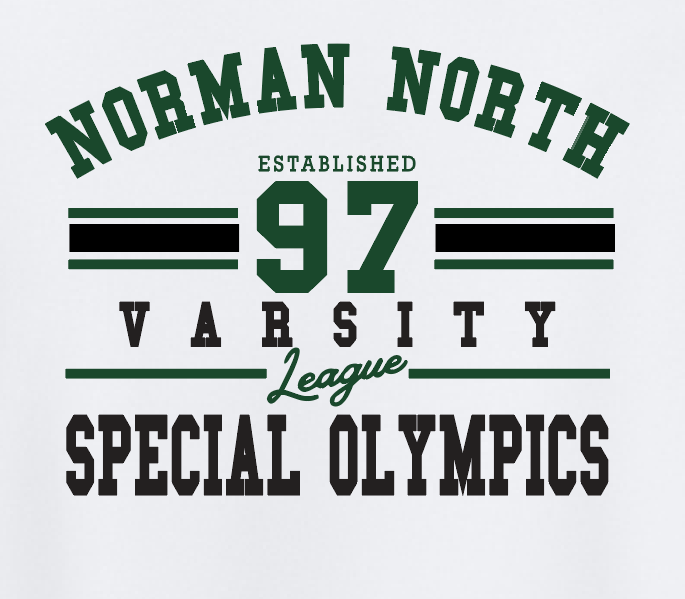 NN Special Olympics "Varsity" Design Hooded Sweatshirt (white)