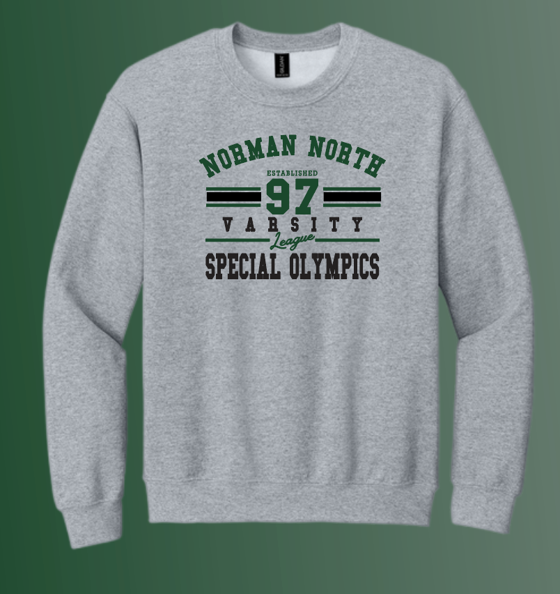 NN Special Olympics "Varsity" Design Crewneck Sweatshirt (heather)