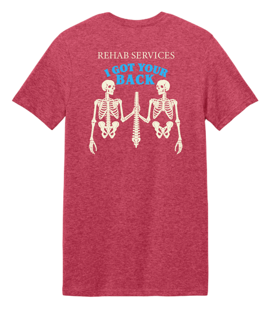 NRH Rehab "I Got Your Back" Design S/S T-shirt (htr red)