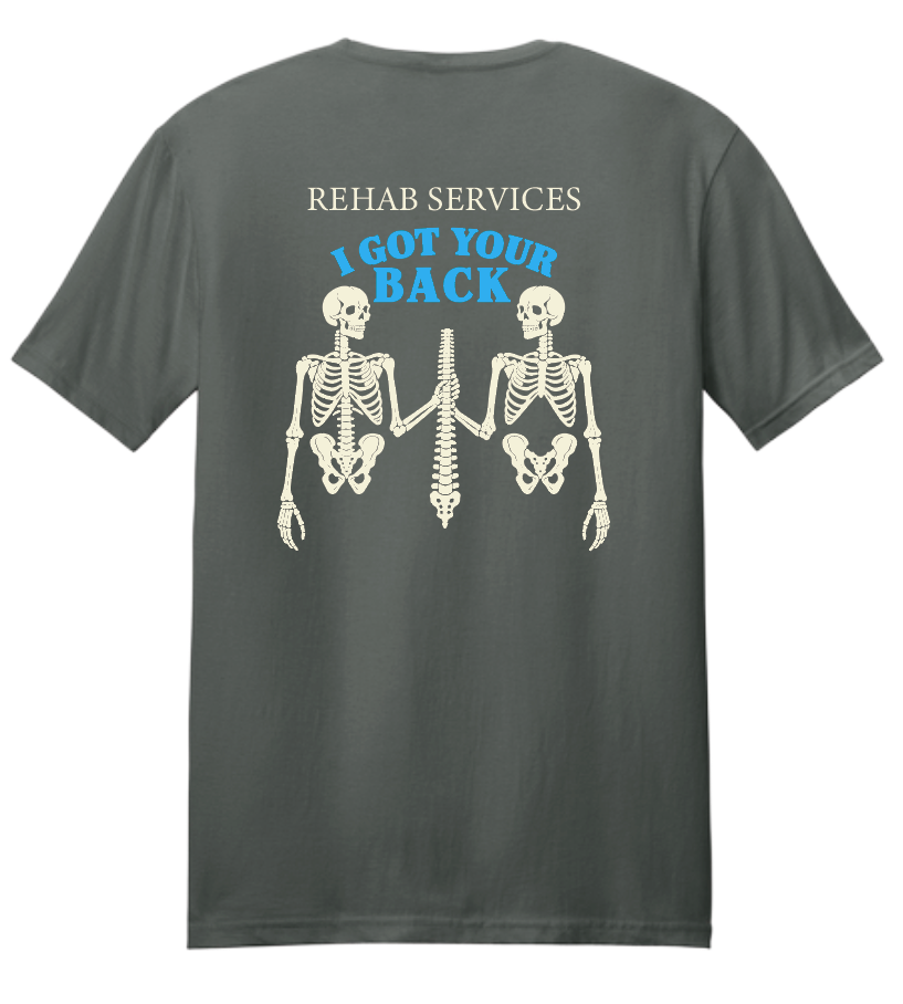 NRH Rehab "I Got Your Back" Design S/S T-shirt (charcoal)