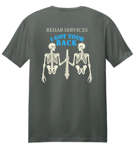 NRH Rehab "I Got Your Back" Design S/S T-shirt (charcoal)