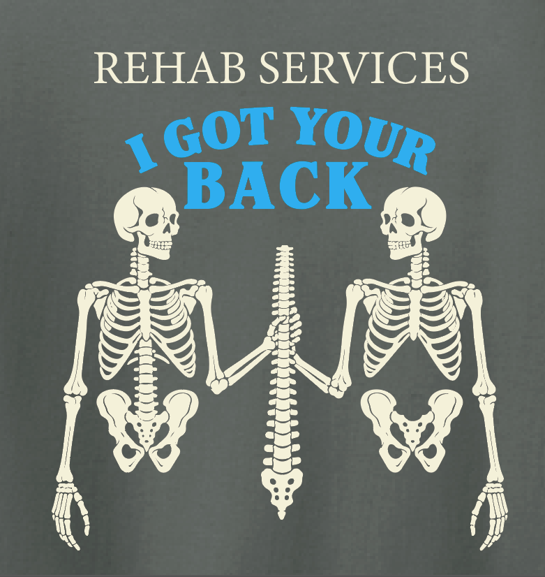 NRH Rehab "I Got Your Back" Design S/S T-shirt (charcoal)
