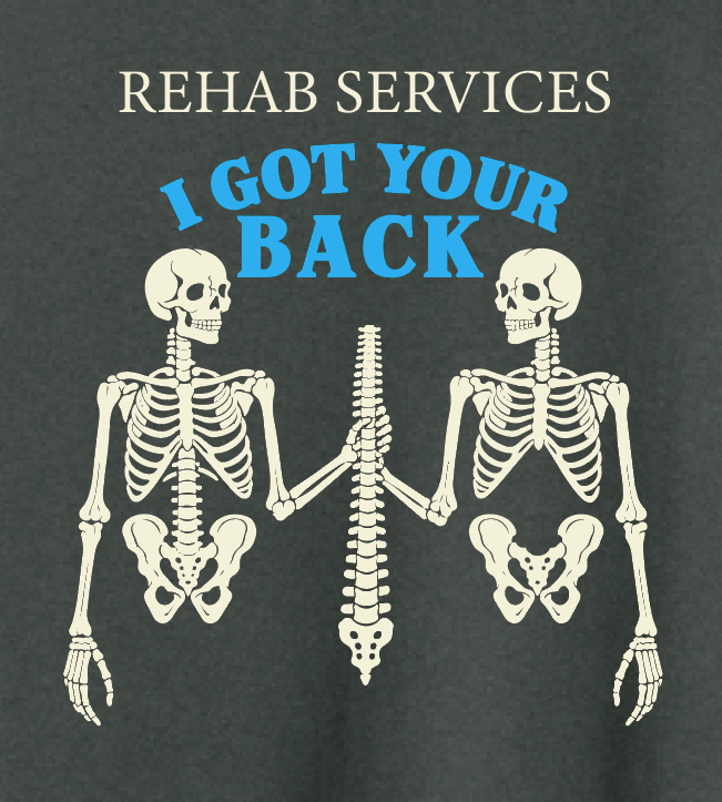 NRH Rehab "I Got Your Back" Design Sweatshirt (charcoal)