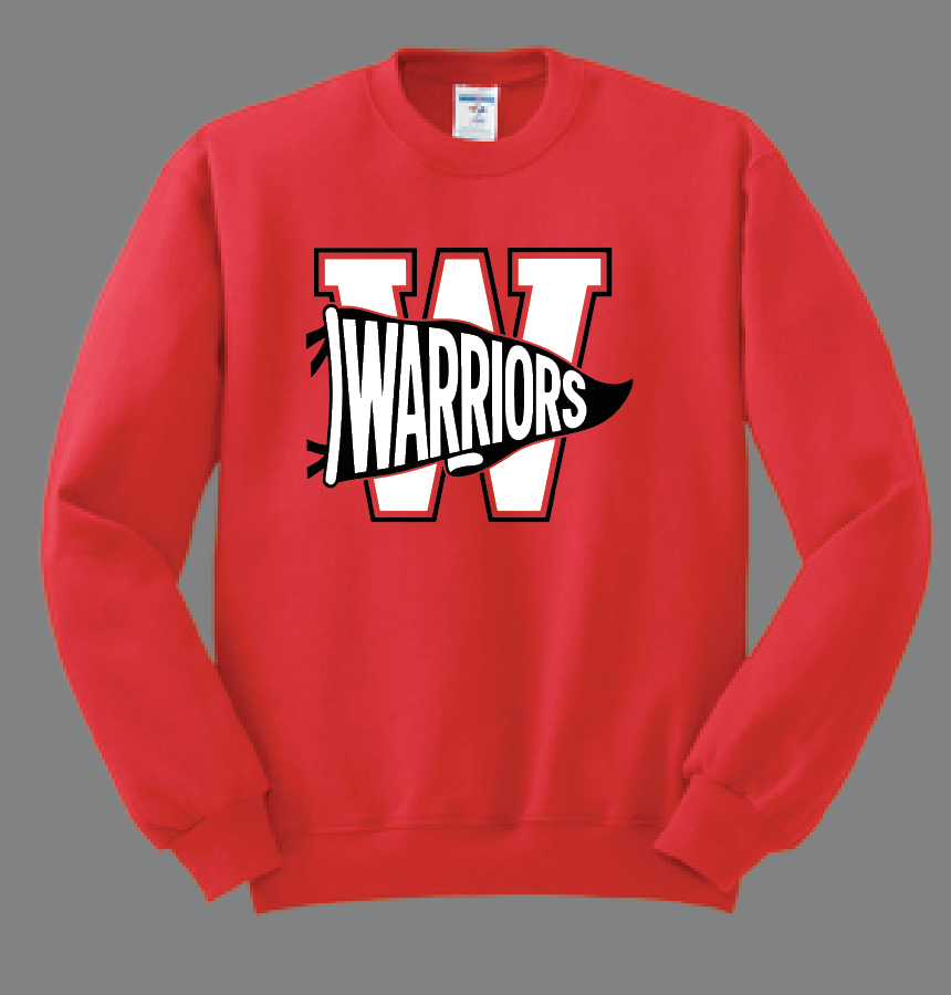 Washington High "Pennant" Design Crewneck Sweatshirt