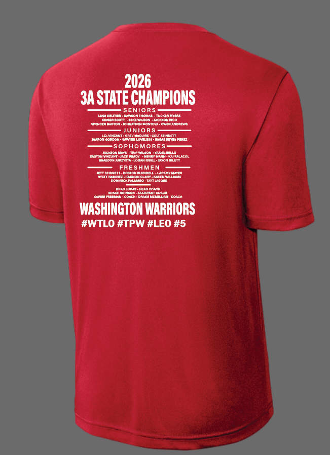 Washington Baseball "State Champion" Design Dri-Fit S/S T-shirt