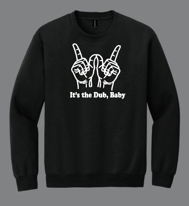 Washington STUCO "It's the Dub, Baby" Design Crewneck Sweatshirt (black)