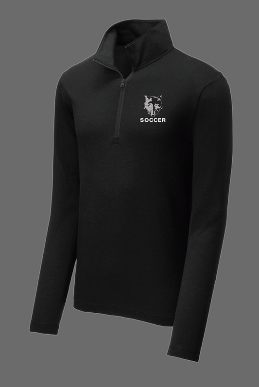 NN Men's Soccer "Digital" Design Tri-Blend Wicking 1/4 Zip