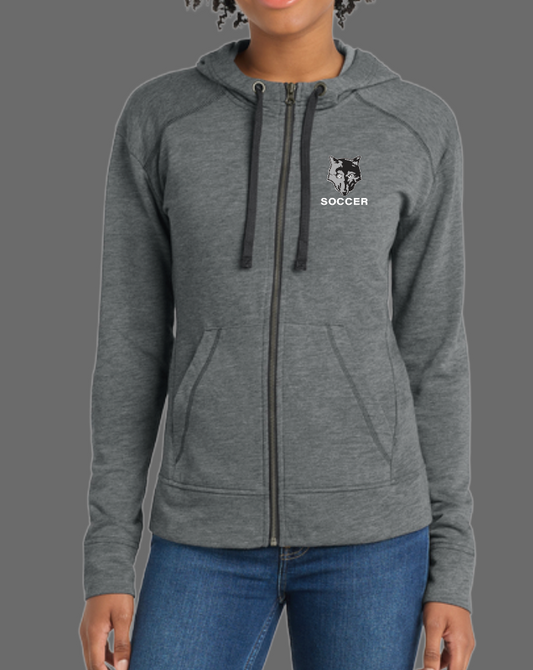 NN Men's Soccer "Digital" Design Women's Tri-Blend Wicking Full Zip