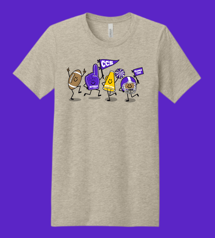 CCS HOCO "Cartoon" Design S/S T-shirt (tan)