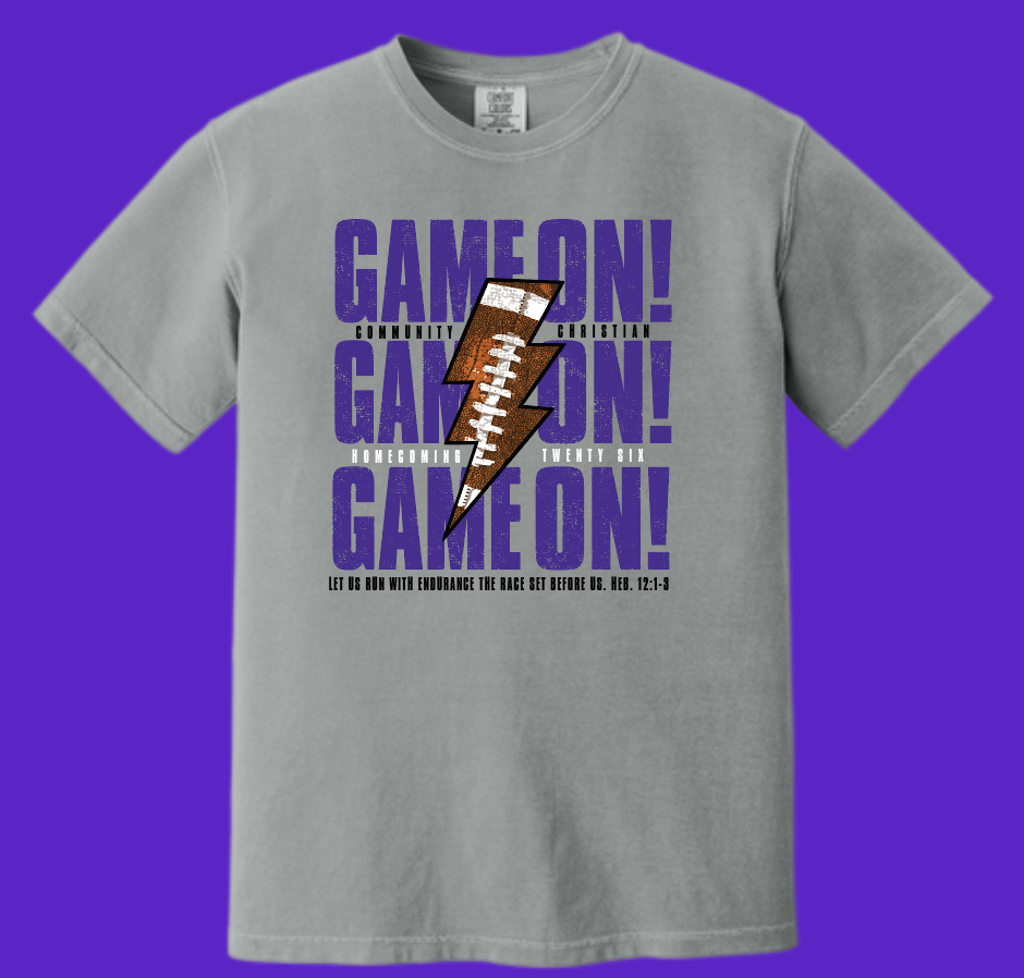 CCS HOCO "Game On" Design Comfort Colors S/S T-shirt
