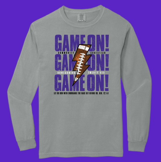 CCS HOCO "Game On" Design Comfort Colors L/S T-shirt
