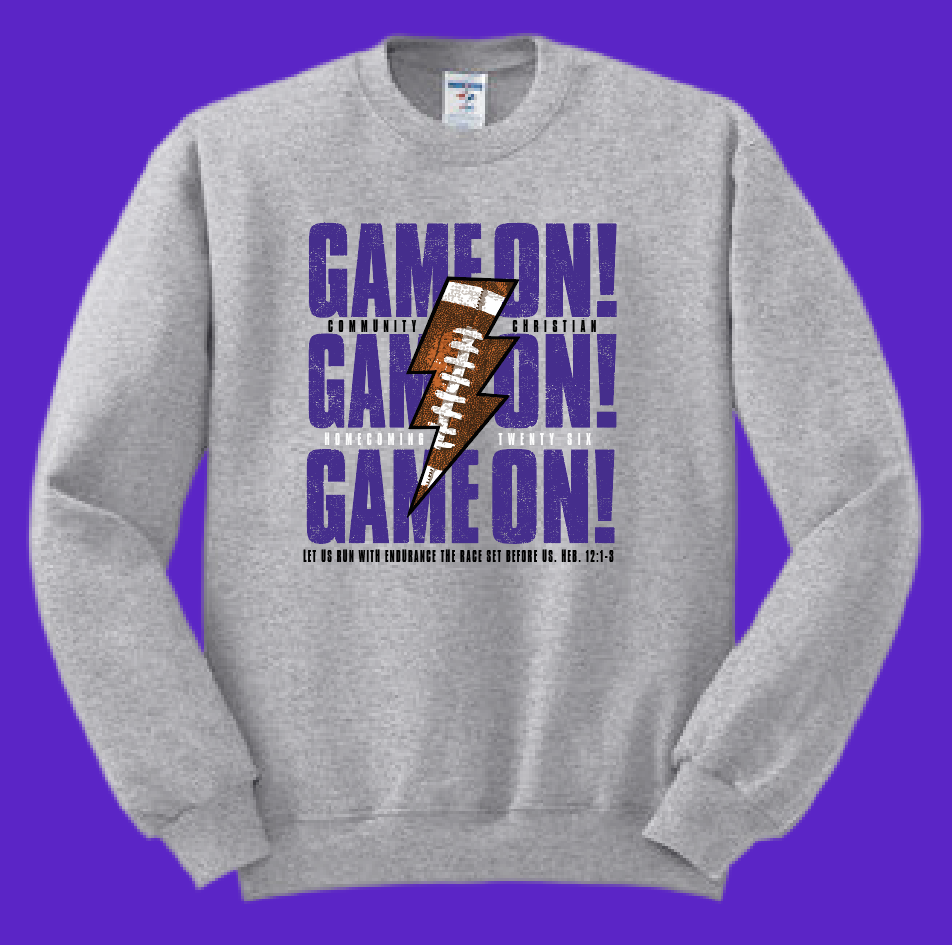 CCS HOCO "Game On" Design Crewneck Sweatshirt