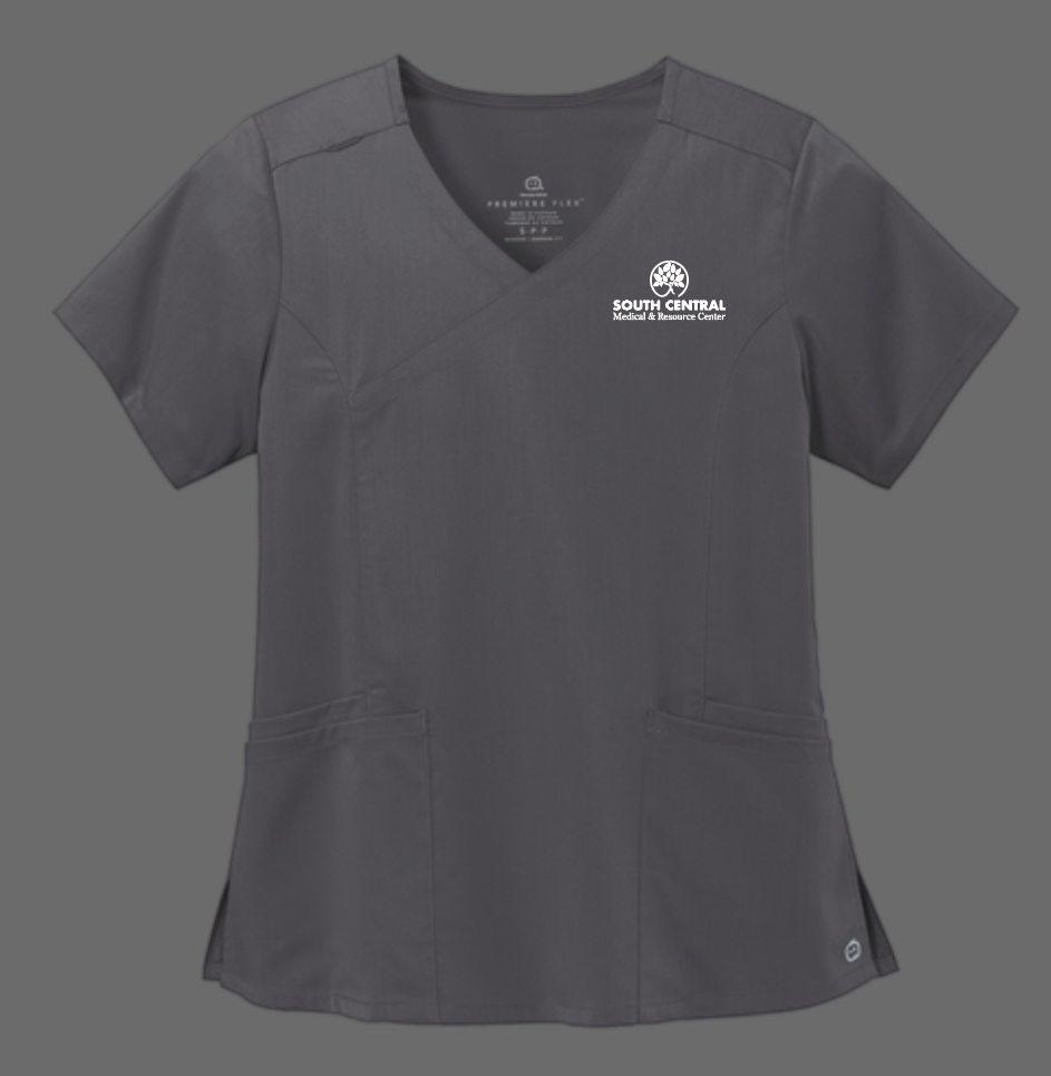 South Central Medical Women's V-neck Top (pewter)