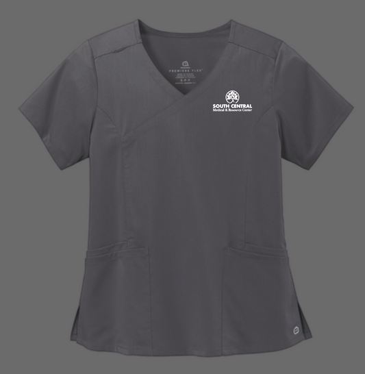South Central Medical Women's V-neck Top (pewter)
