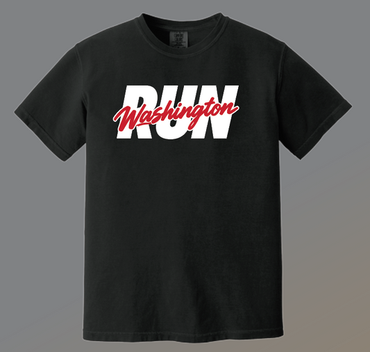 Washington XC "Run" Design Comfort Colors S/S T-shirt (black)