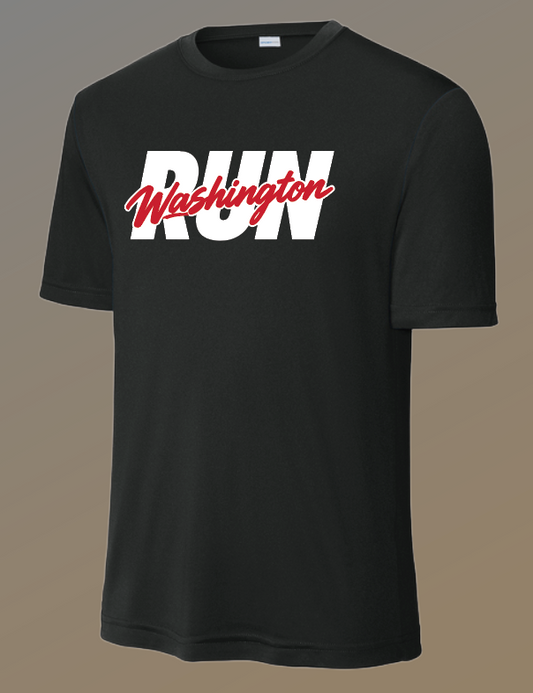 Washington XC "Run" Design S/S Dri Fit T-shirt (black)
