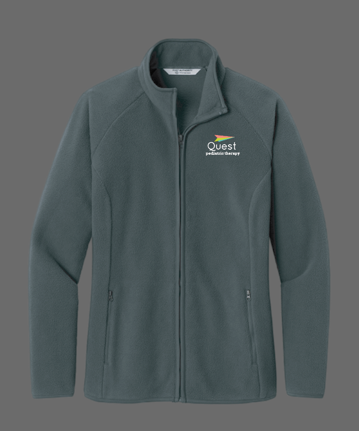 Quest "Full Color Logo" Design Fleece Jacket (grey)