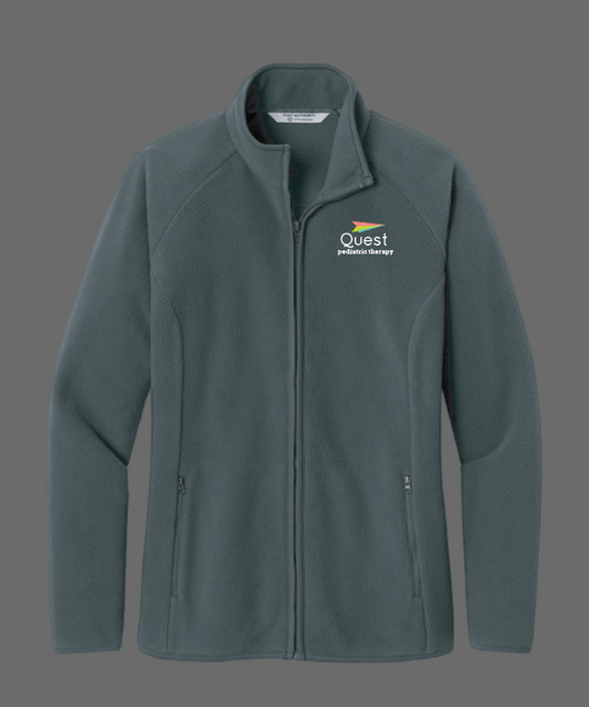 Quest "Full Color Logo" Design Fleece Jacket (grey)
