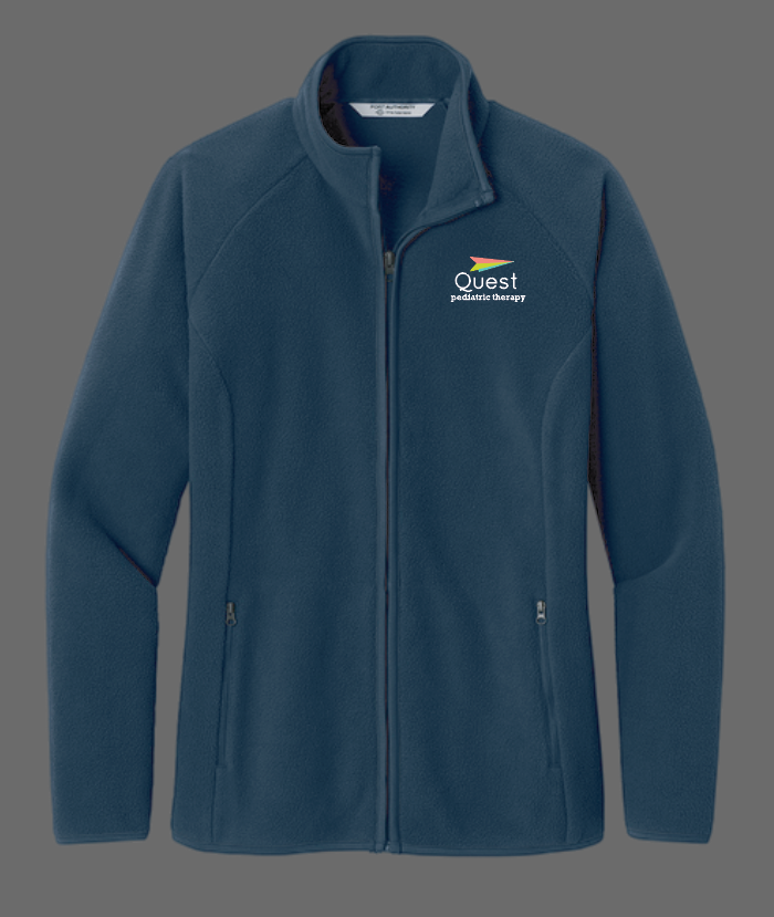 Quest "Full Color Logo" Design Fleece Jacket (navy)