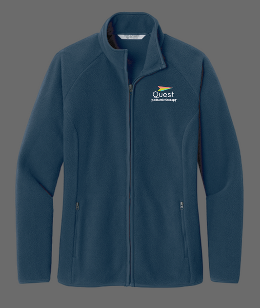 Quest "Full Color Logo" Design Fleece Jacket (navy)