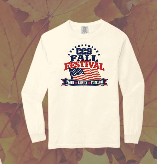 CCS PTSF/Fall Festival "Fall Festival" Design Comfort Colors L/S T-shirt (ivory)