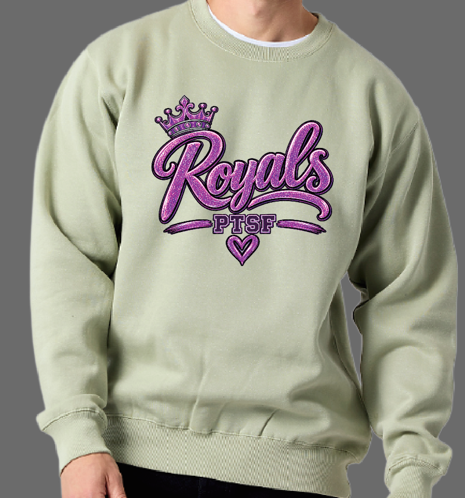 CCS PTSF/Fall Festival "Glitter" Design Crewneck Sweatshirt (frosty green)