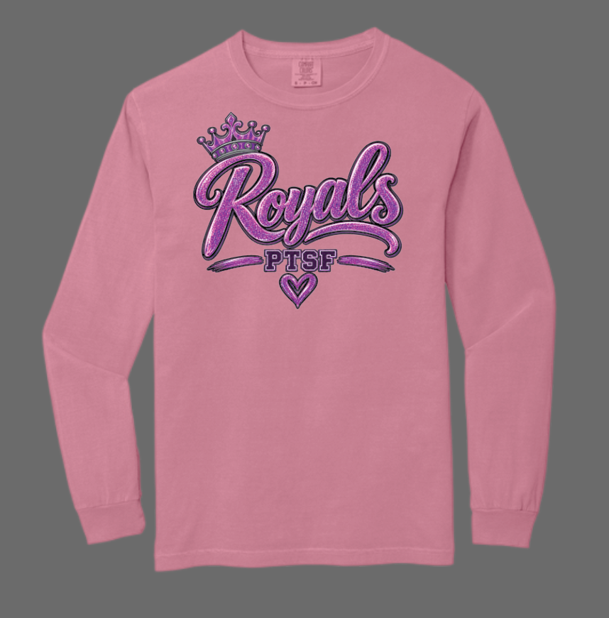 CCS PTSF/Fall Festival "Glitter" Design Comfort Colors L/S T-shirt (watermelon)