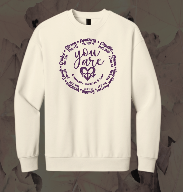 CCS PTSF/Fall Festival "You Are" Design District Crewneck Sweatshirt (cream)