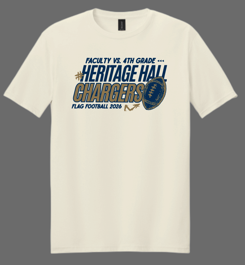 Heritage Hall Faculty Vs 4th Grade Flag Football "Student" Design S/S T-shirt