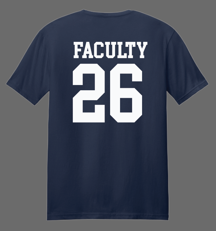 Heritage Hall Faculty Vs 4th Grade Flag Football "Faculty" Design S/S T-shirt