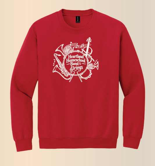 Heartland Band & Strings Crewneck Sweatshirt (red)