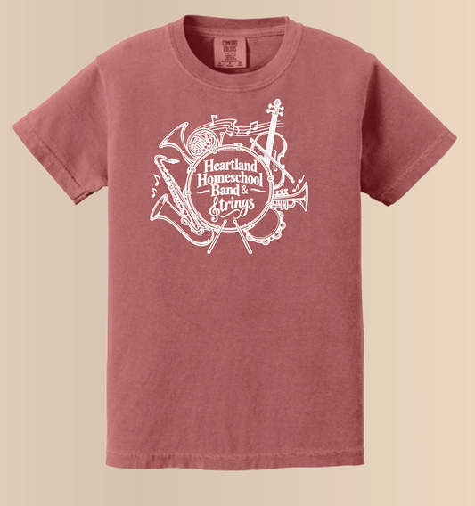 Heartland Band & Strings Comfort Colors S/S T-shirt (crimson)