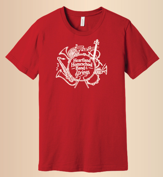 Heartland Band & Strings BellaCanvas S/S T-shirt (red)