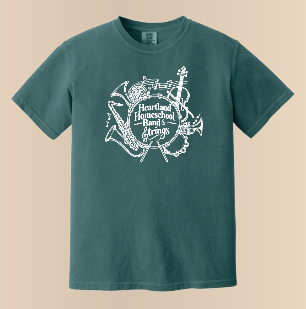 Heartland Band & Strings Comfort Colors S/S T-shirt (green)