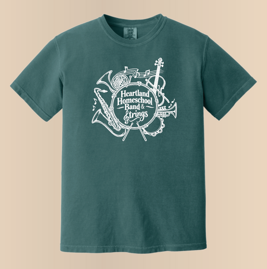 Heartland Band & Strings Comfort Colors S/S T-shirt (green)