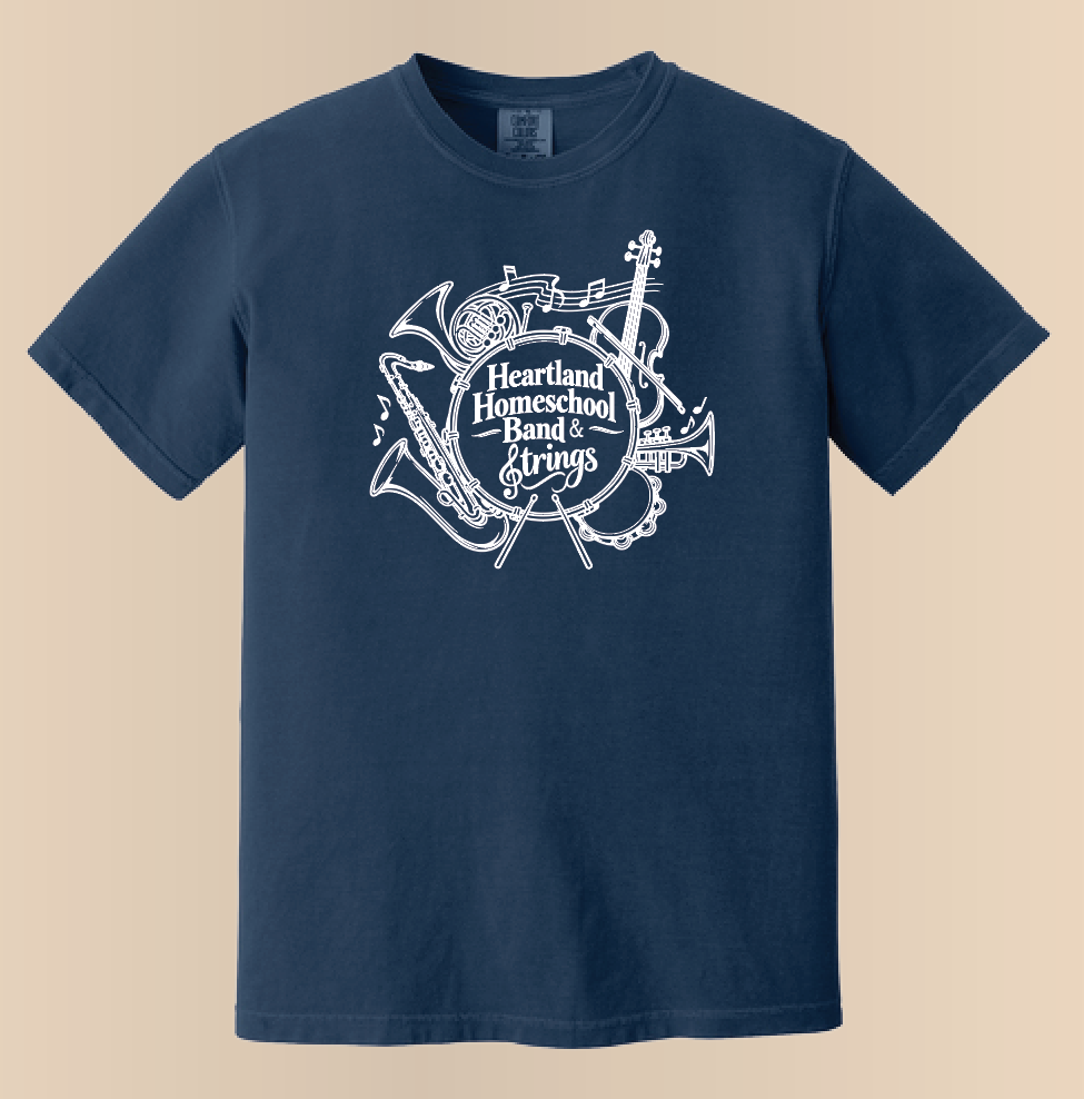 Heartland Band & Strings Comfort Colors S/S T-shirt (navy)