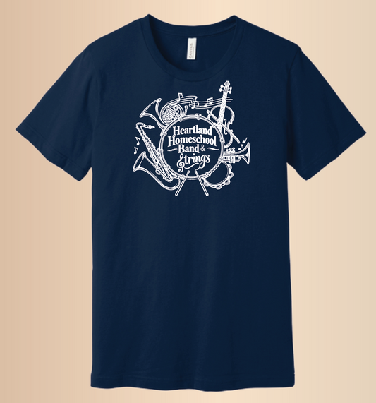 Heartland Band & Strings BellaCanvas S/S T-shirt (navy)