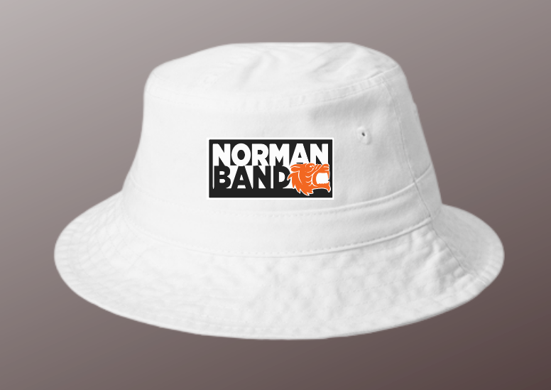 NHS Band "Block Logo" Design Port Authority Bucket Hat (white)